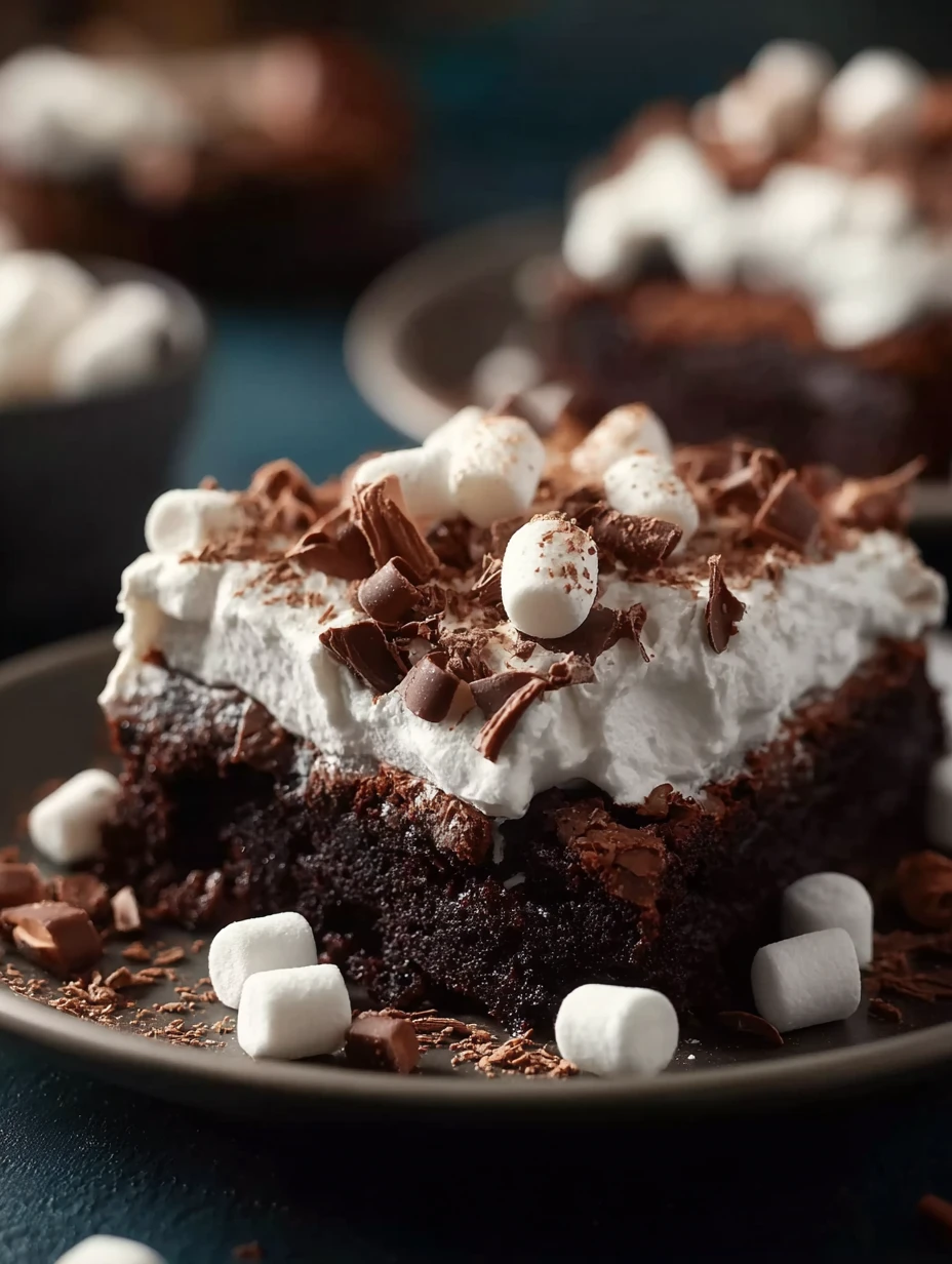 Best Hot Chocolate Brownies Recipe With Marshmallow Easy Marshmallow Frosted Brownie Recipe Gourmet Brownies With Marshmal...