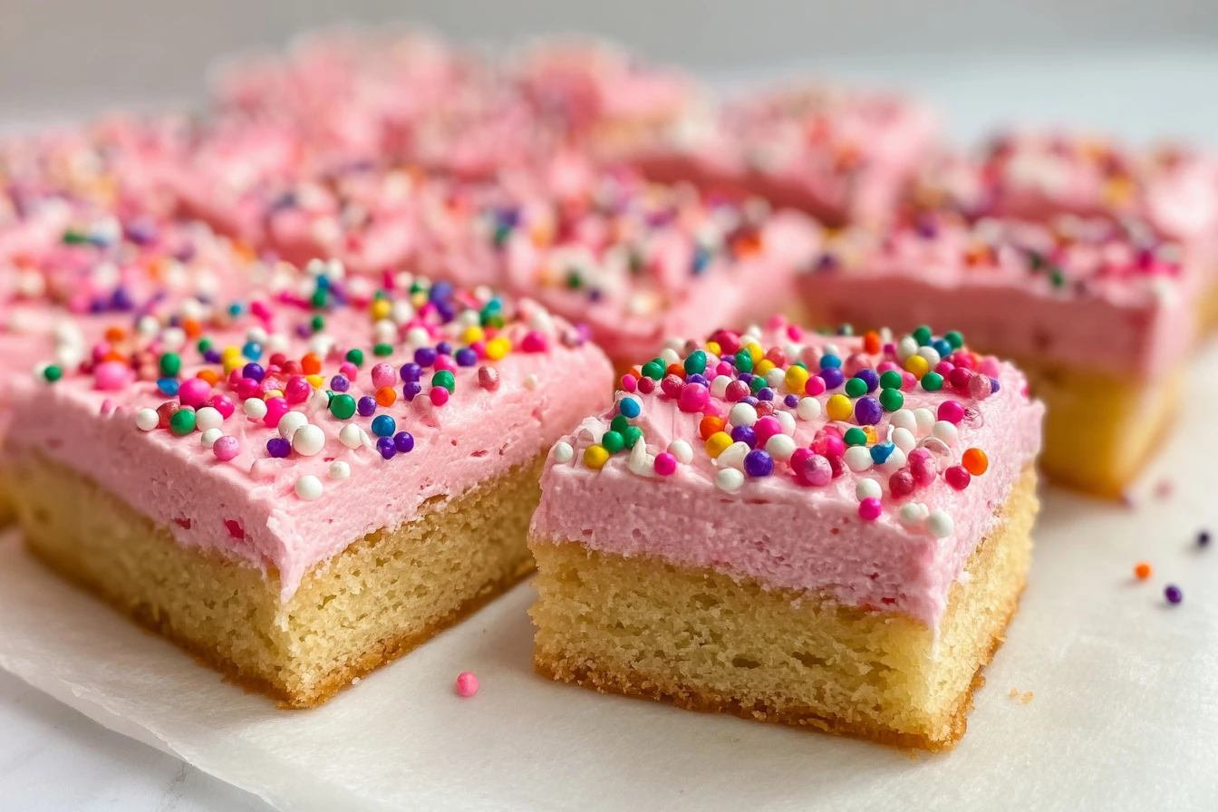 Pink Sugar Cookie Bars