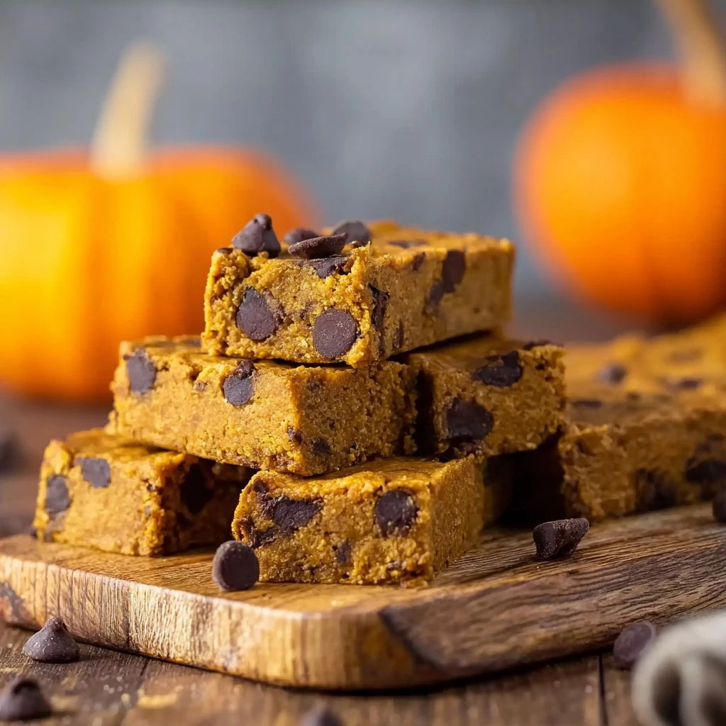 Best Pumpkin Chocolate Chip Protein Bars Gluten-free Pumpkin Protein Bars Vegan Pumpkin Chocolate Chip Bars Homemade Pumpk...