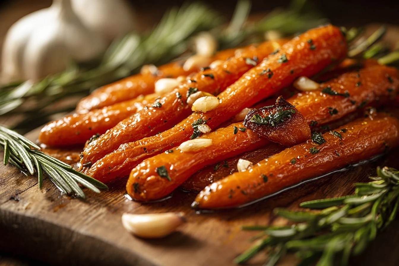 Best Roasted Carrots With Rosemary Recipe Easy Garlic Rosemary Carrots Oven Recipe How To Make Roasted Carrots With Garlic...