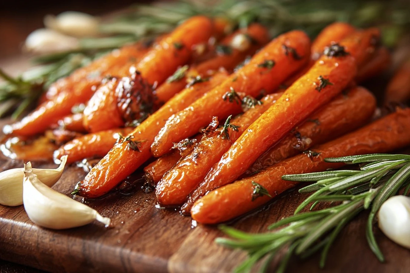 Best Roasted Carrots With Rosemary Recipe Easy Garlic Rosemary Carrots Oven Recipe How To Make Roasted Carrots With Garlic...