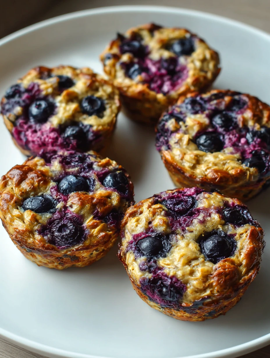 Blueberry Banana Oatmeal Cups Recipe Easy Blueberry Banana Baked Oatmeal Healthy Banana Blueberry Oatmeal Cups Gluten-free...