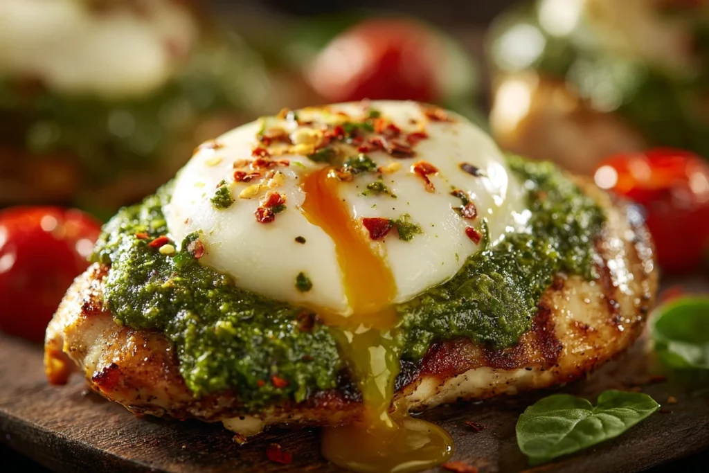 Cheesy Pesto Chicken Recipe Easy Best Quick Pesto Chicken Dinner How To Make Cheesy Pesto Chicken Fast Quick Cheesy Chicke...