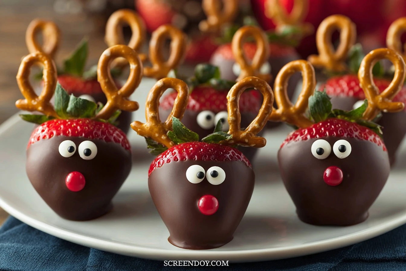 Chocolate-covered Strawberry Reindeer Recipe Buy Chocolate Strawberry Reindeer Make Chocolate-covered Reindeer Strawberrie...