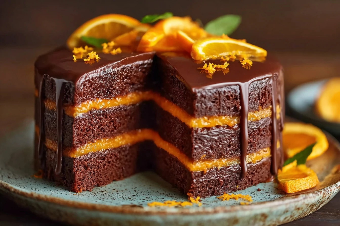 Chocolate Orange Layer Cake Recipe Best Chocolate Orange Cake With Ganache How To Make A Chocolate Orange Cake Orange Infu...