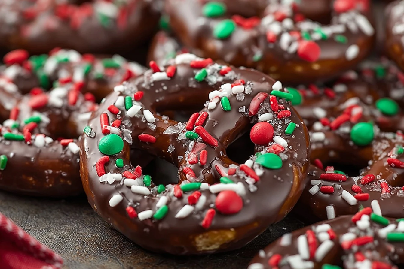 Chocolate Peppermint Pretzels
