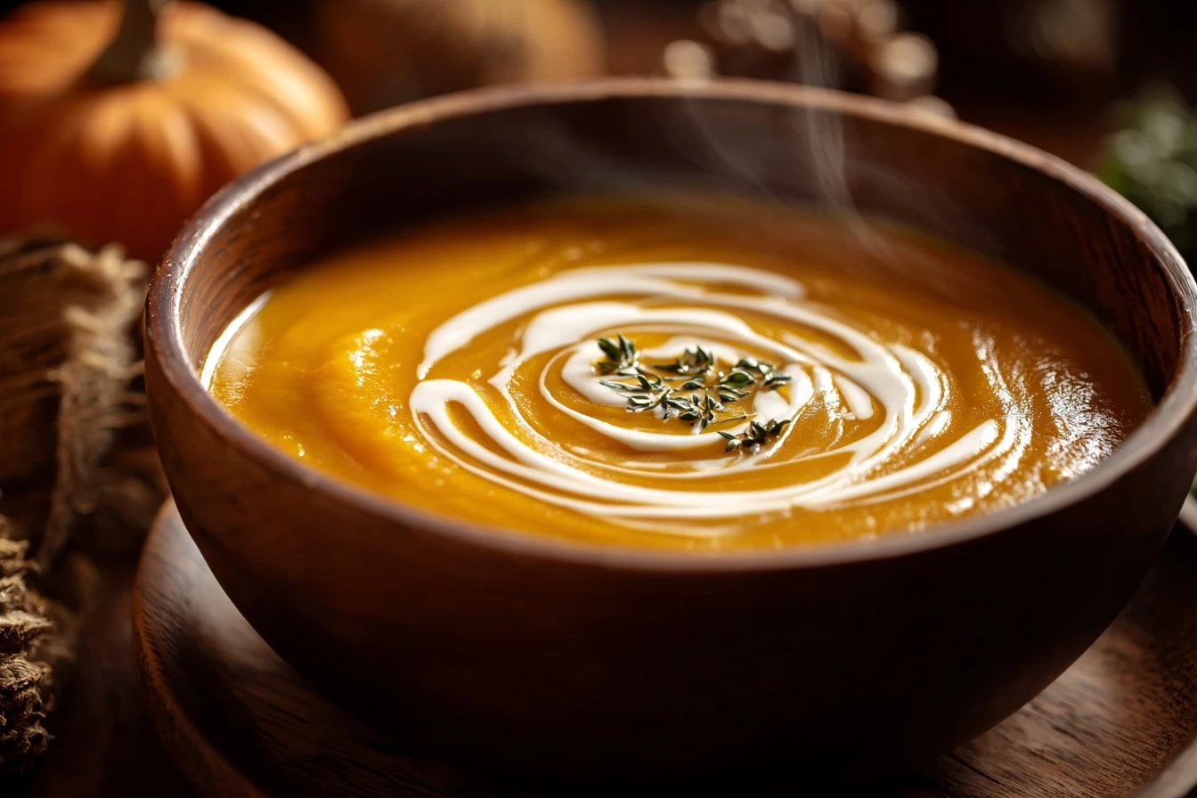 Creamy Honey Roasted Acorn Squash Soup Recipe Easy Acorn Squash Soup With Honey How To Make Creamy Acorn Squash Soup Best ...