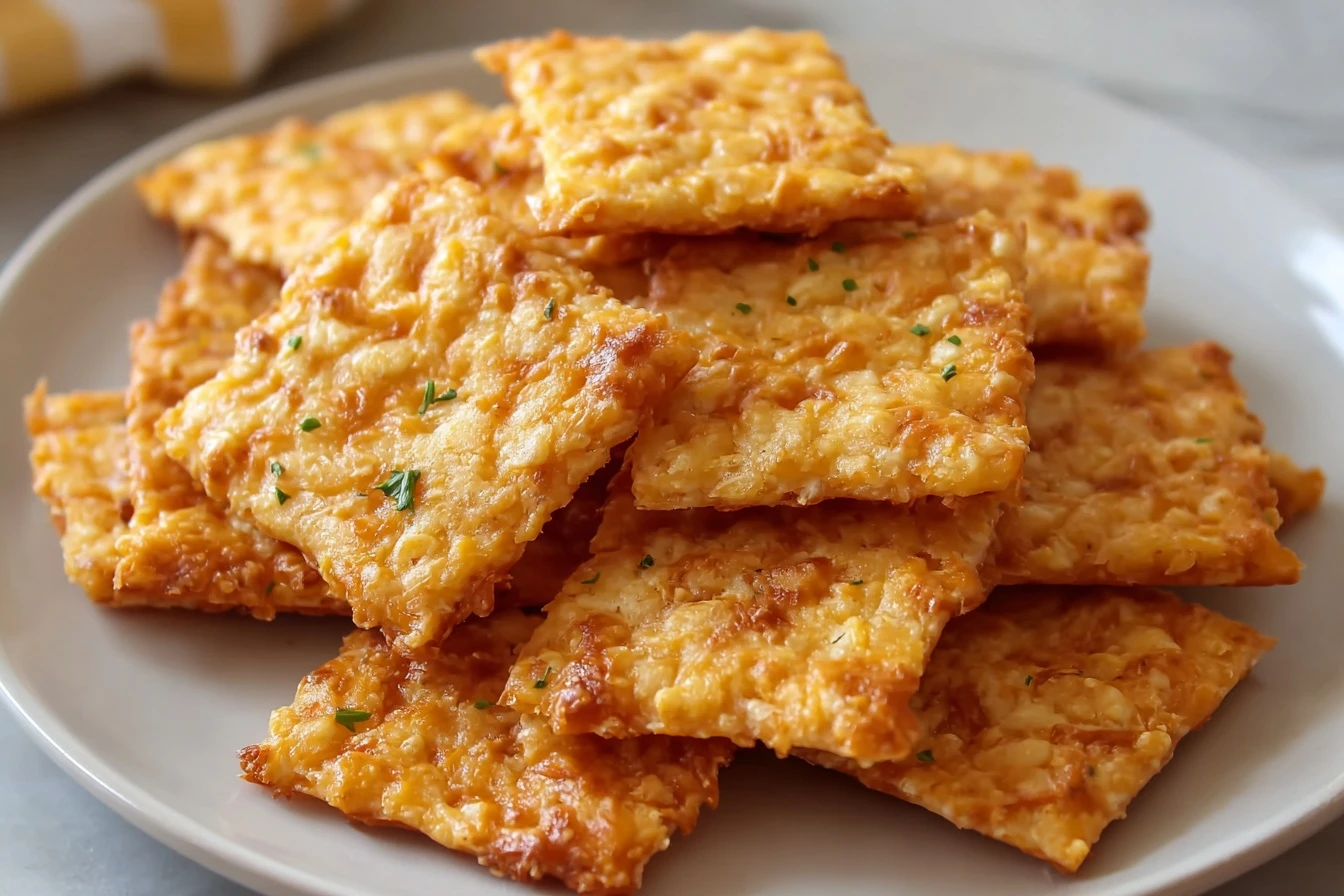 Crispy, Cheesy Rice Krispie Cheddar Crackers Recipe!