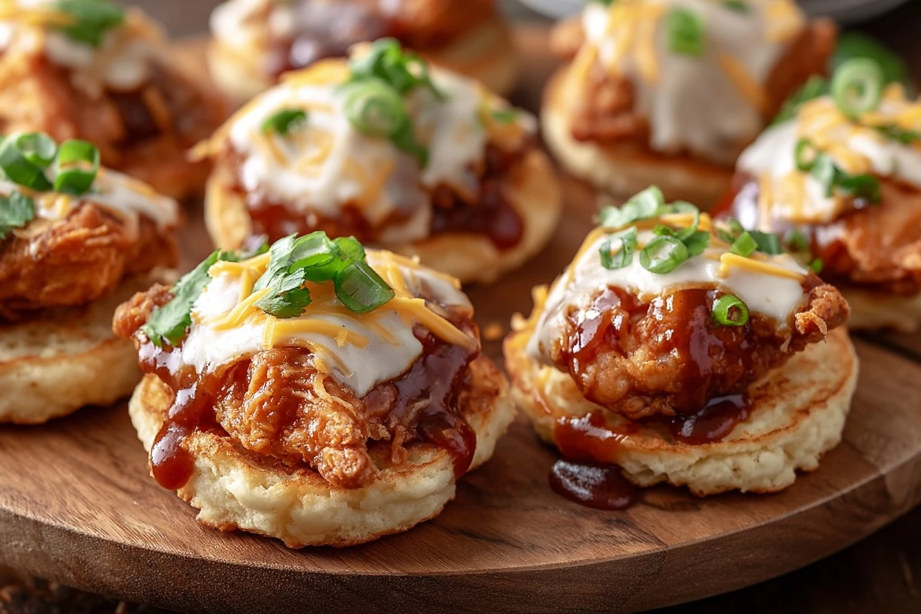 Easy 20-minute BBQ Biscuit Melts Recipe Quick Ranch Biscuit Melts For Dinner Mini BBQ Ranch Biscuit Melts Tutorial How To ...