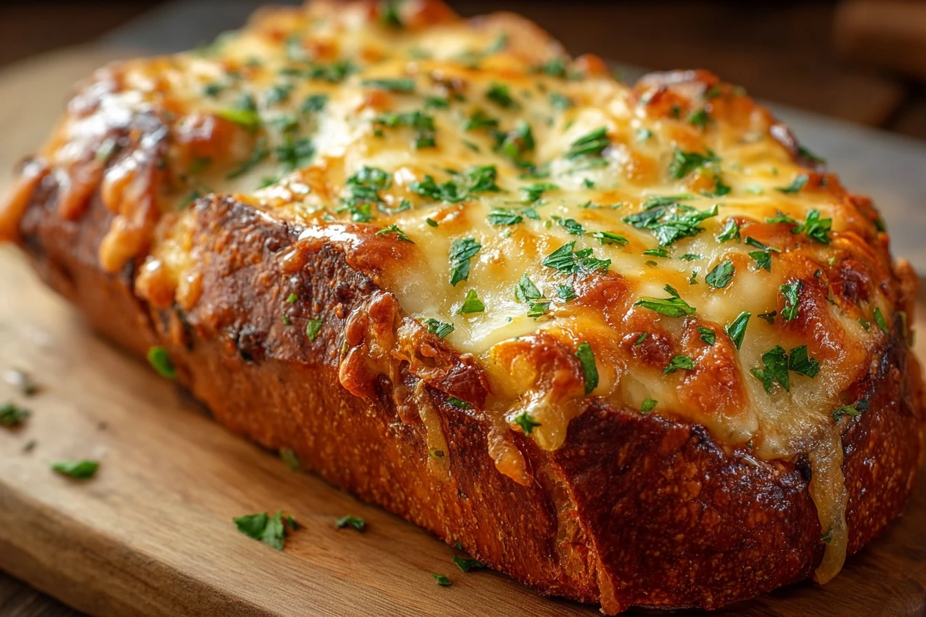 Cheesy Chicken Garlic Bread Recipe
