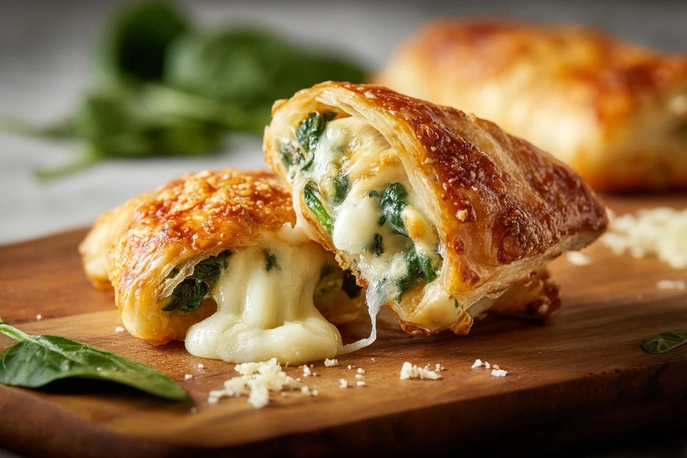 Easy Cheesy Spinach Roll Ups Recipe Homemade Spinach And Cheese Roll Ups Best Cheese For Spinach Roll Ups Cheesy Spinach R...