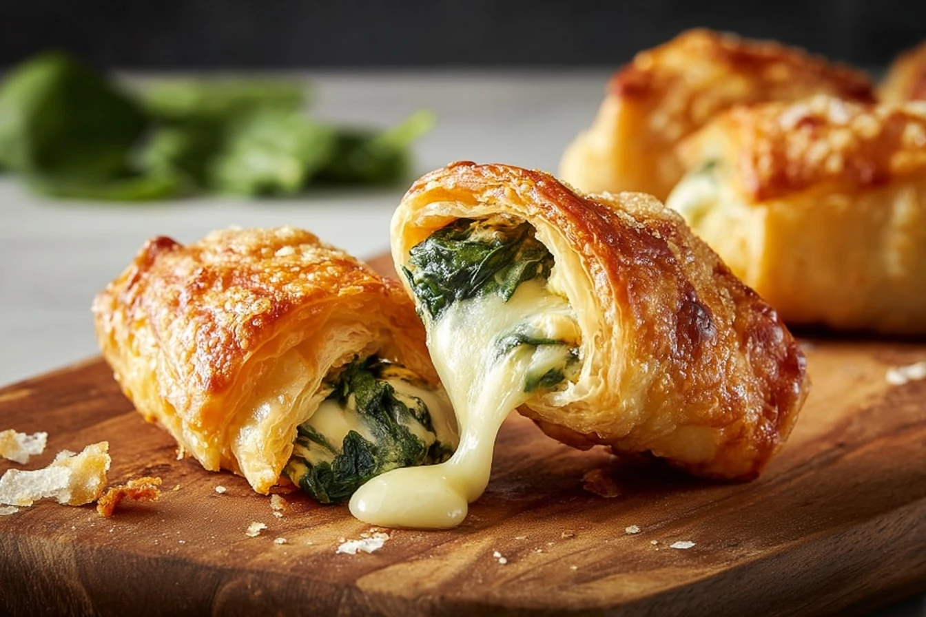 Easy Cheesy Spinach Roll Ups Recipe Homemade Spinach And Cheese Roll Ups Best Cheese For Spinach Roll Ups Cheesy Spinach R...