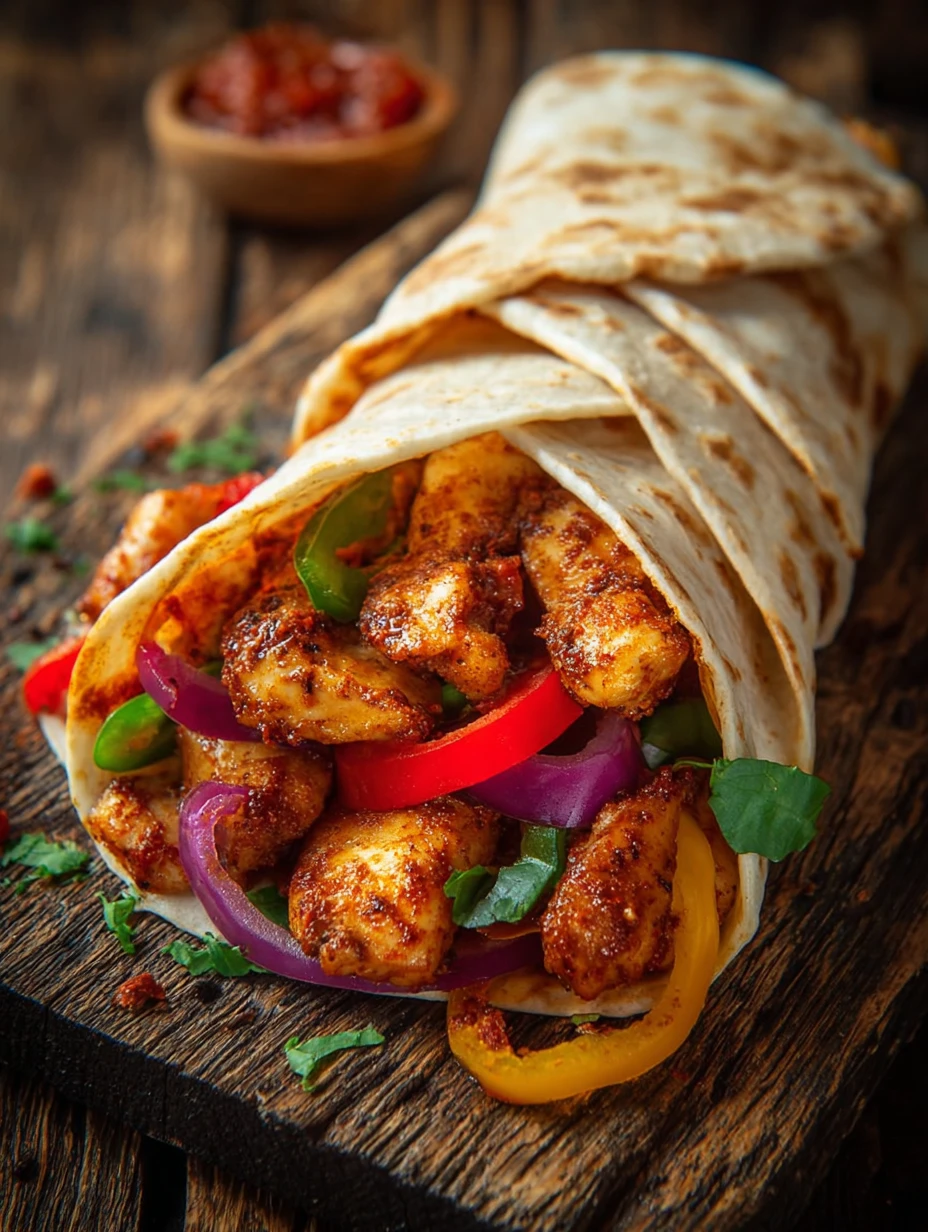 20-Minute Chicken Fajita Burritos Recipe