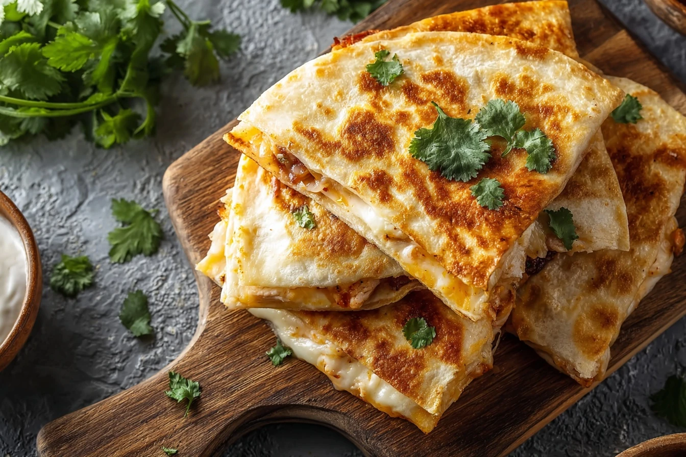 Easy Chicken Ranch Quesadillas