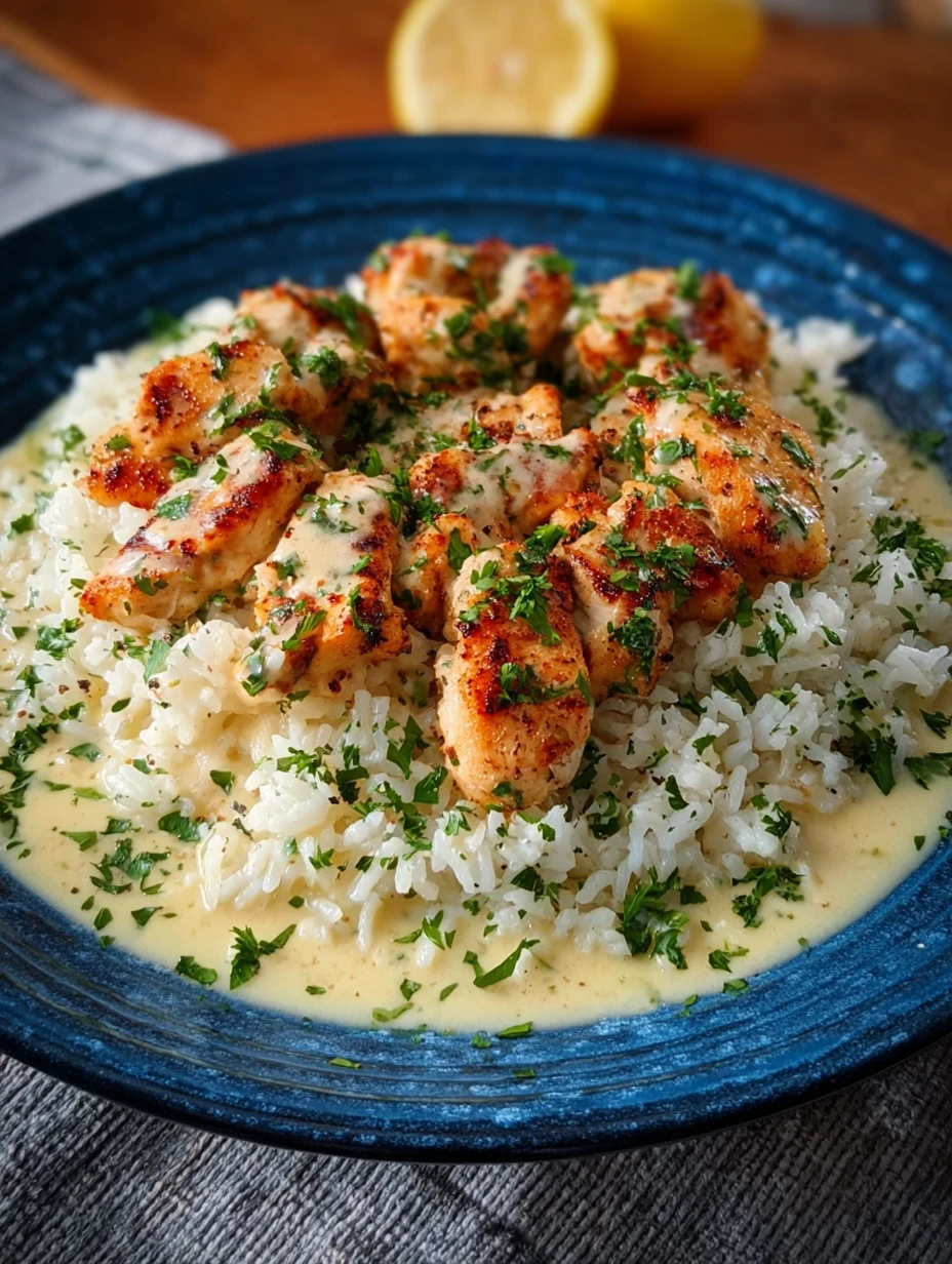 Easy Chicken Scampi With Rice Recipe Homemade Creamy Garlic Parmesan Rice Best Chicken Scampi Recipe For Dinner How To Mak...