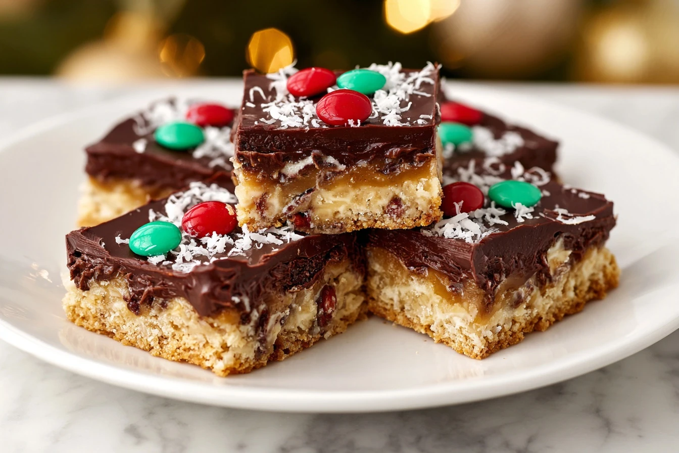 Easy Christmas Magic Cookie Bars Recipe Christmas Magic Cookie Bars With Pecans Healthy Magic Cookie Bars Christmas Editio...