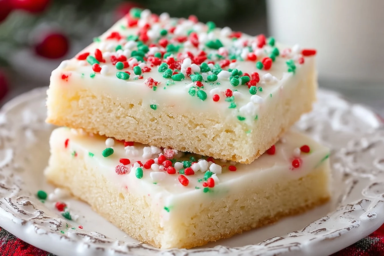 Easy Christmas Sugar Cookie Bars Recipe Homemade Christmas Sugar Cookie Bars Best Christmas Sugar Cookie Bars Gluten-free ...