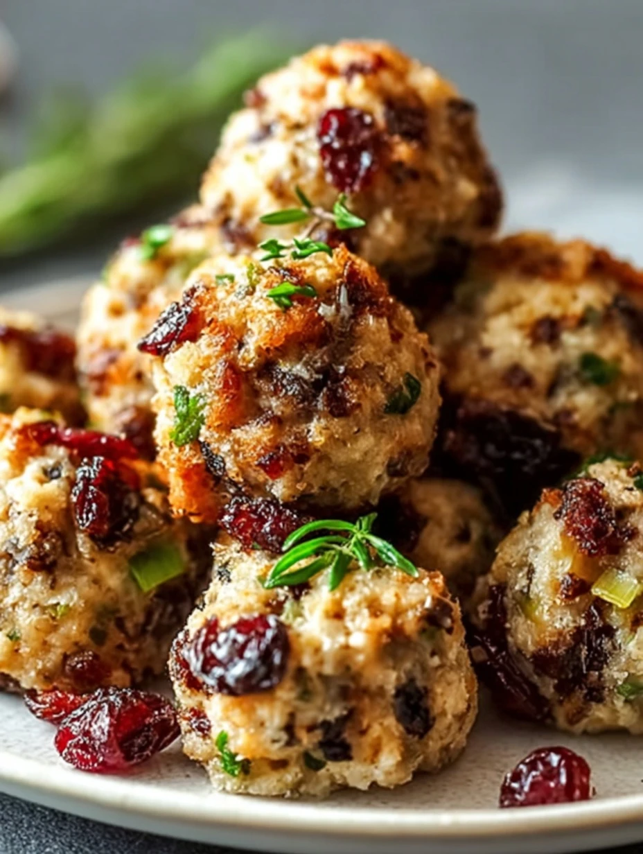 20-Min Quick Cranberry Turkey Stuffing Balls