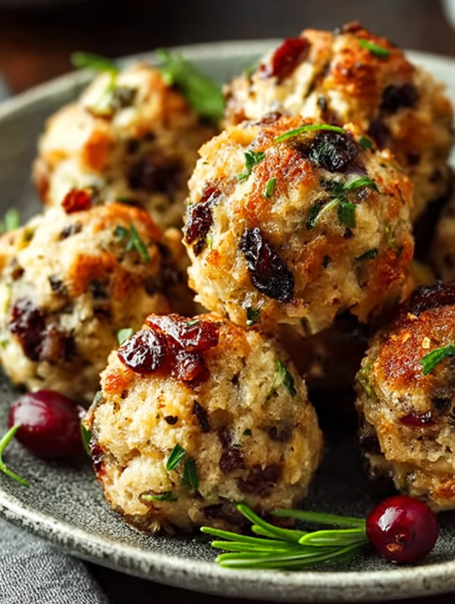 Easy Cranberry Turkey Stuffing Balls Recipe Best Cranberry Turkey Stuffing For Holidays Homemade Cranberry Turkey Stuffing...