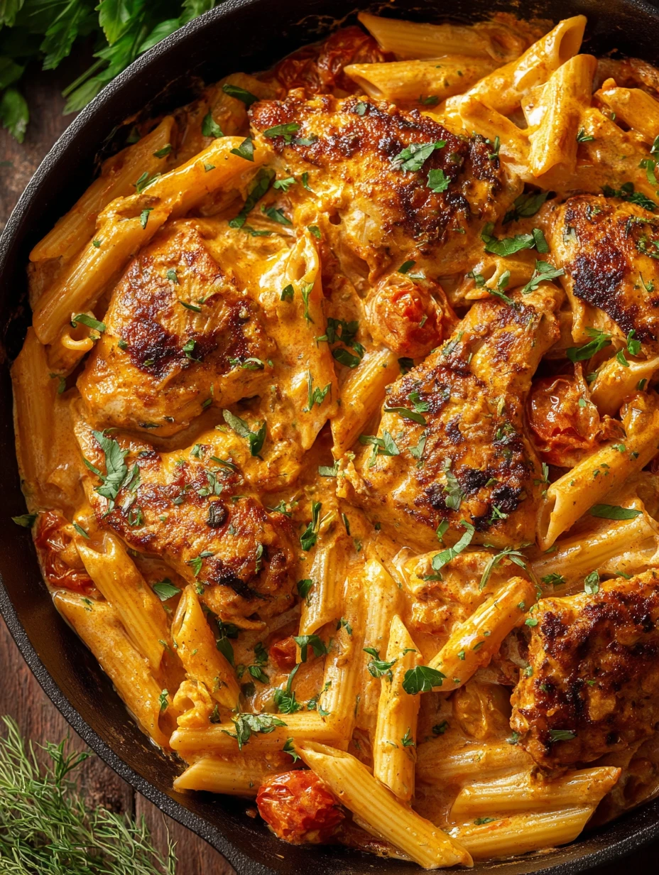 30-Min Creamy Cajun Chicken Pasta Skillet Delight!