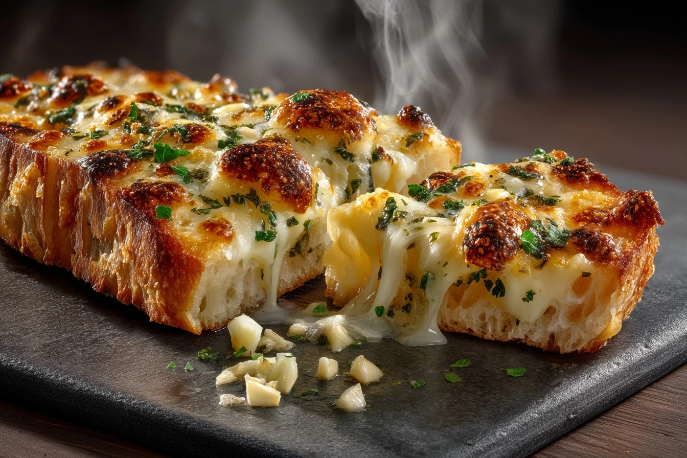 Easy Garlic Cheesy Bread Recipe 5-minute Garlic Bread With Pizza Dough Quick Cheesy Garlic Bread Using Pizza Dough Fast Ga...