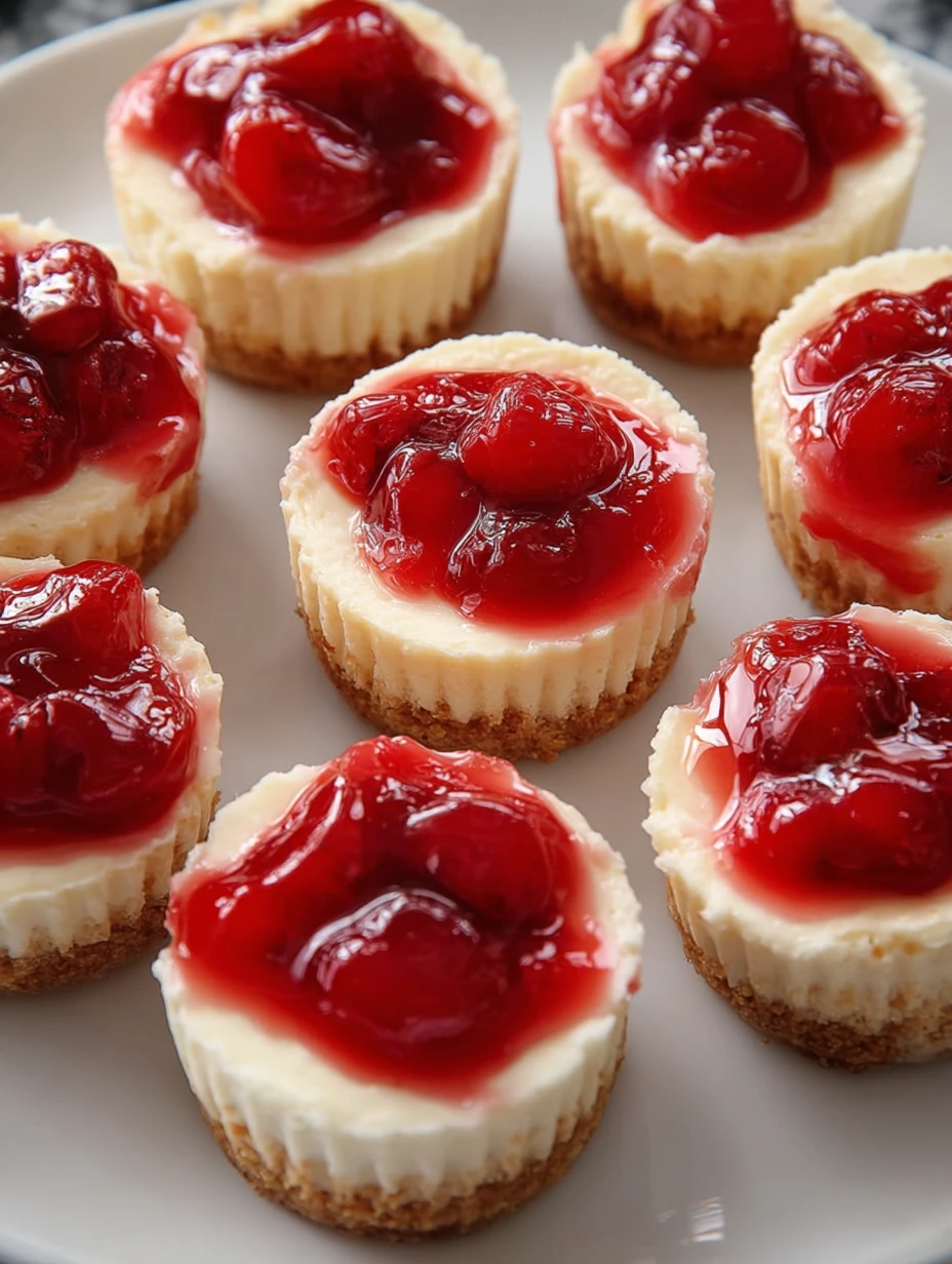 Easy Mini Cherry Cheesecakes Recipe Best Cherry Cheesecake Cupcakes Homemade Mini Cherry Cheesecakes Gluten-free Mini Cher...