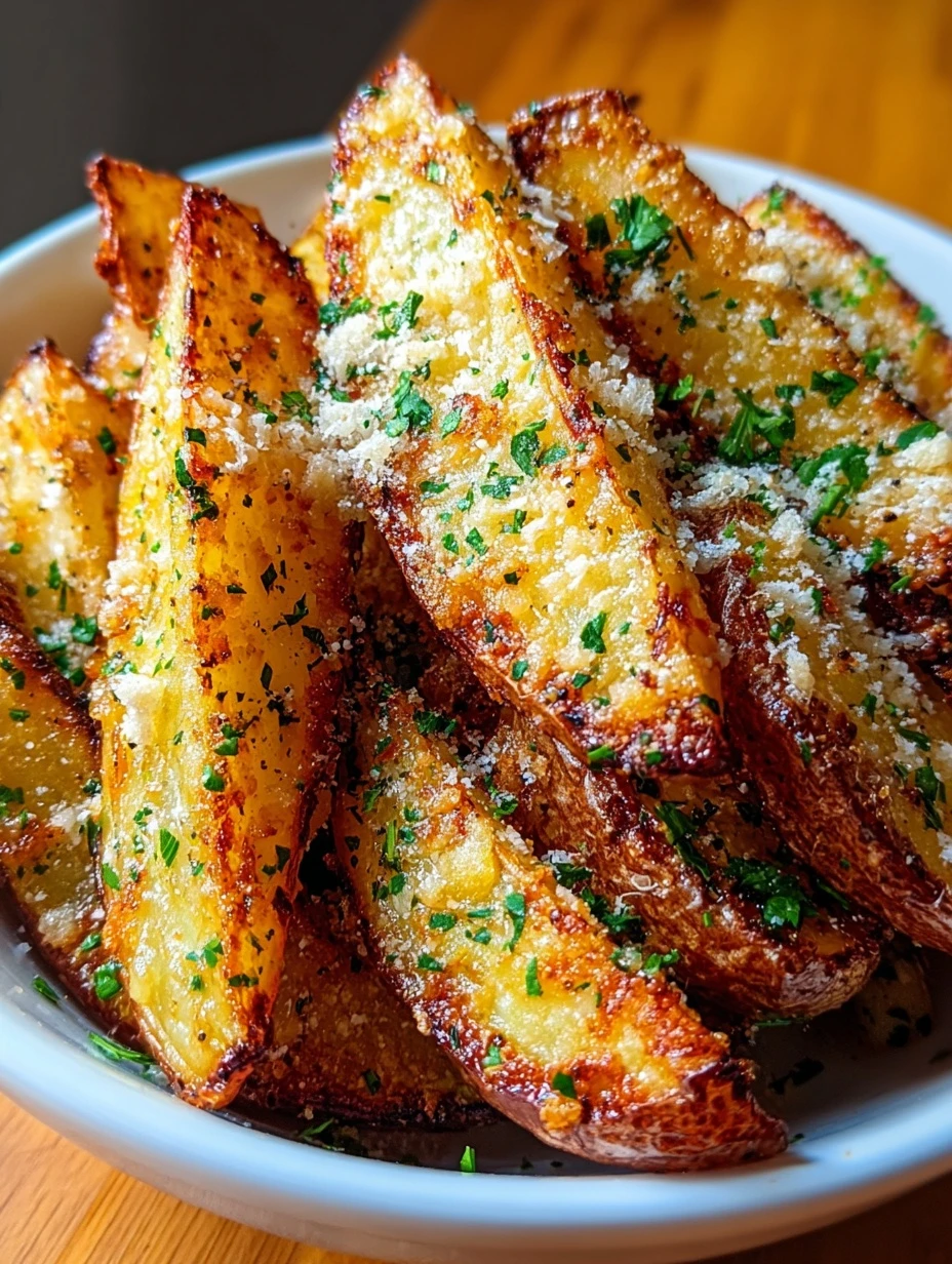 Easy Parmesan Potato Wedges Recipe Oven-baked Cheesy Potato Wedges Crispy Parmesan Potato Sides Golden Edged Parmesan Pota...