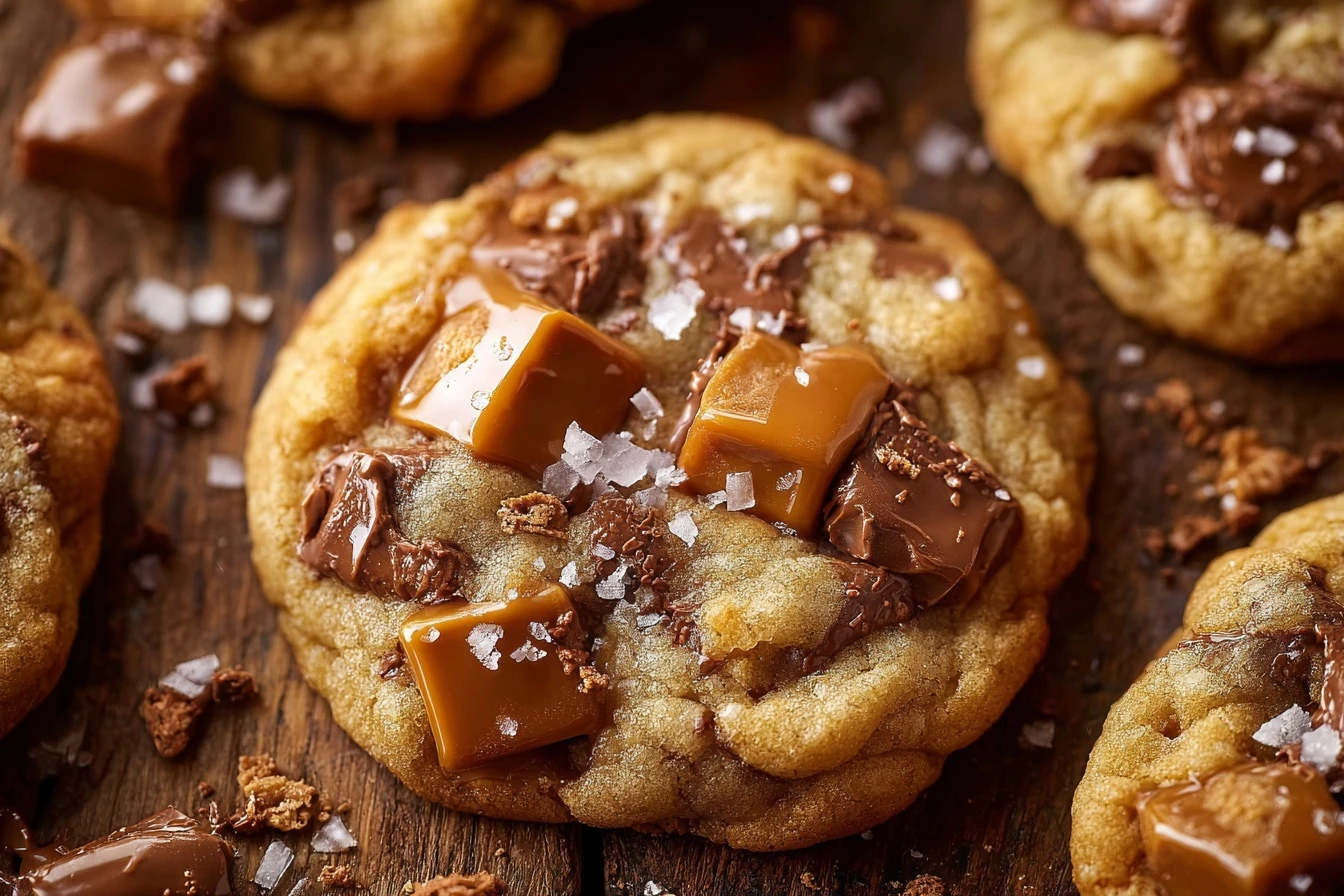 Easy Salted Caramel Cookies Recipe Quick Caramel Crunch Cookies Guide Salted Caramel Cookie Preparation Tips How To Make C...