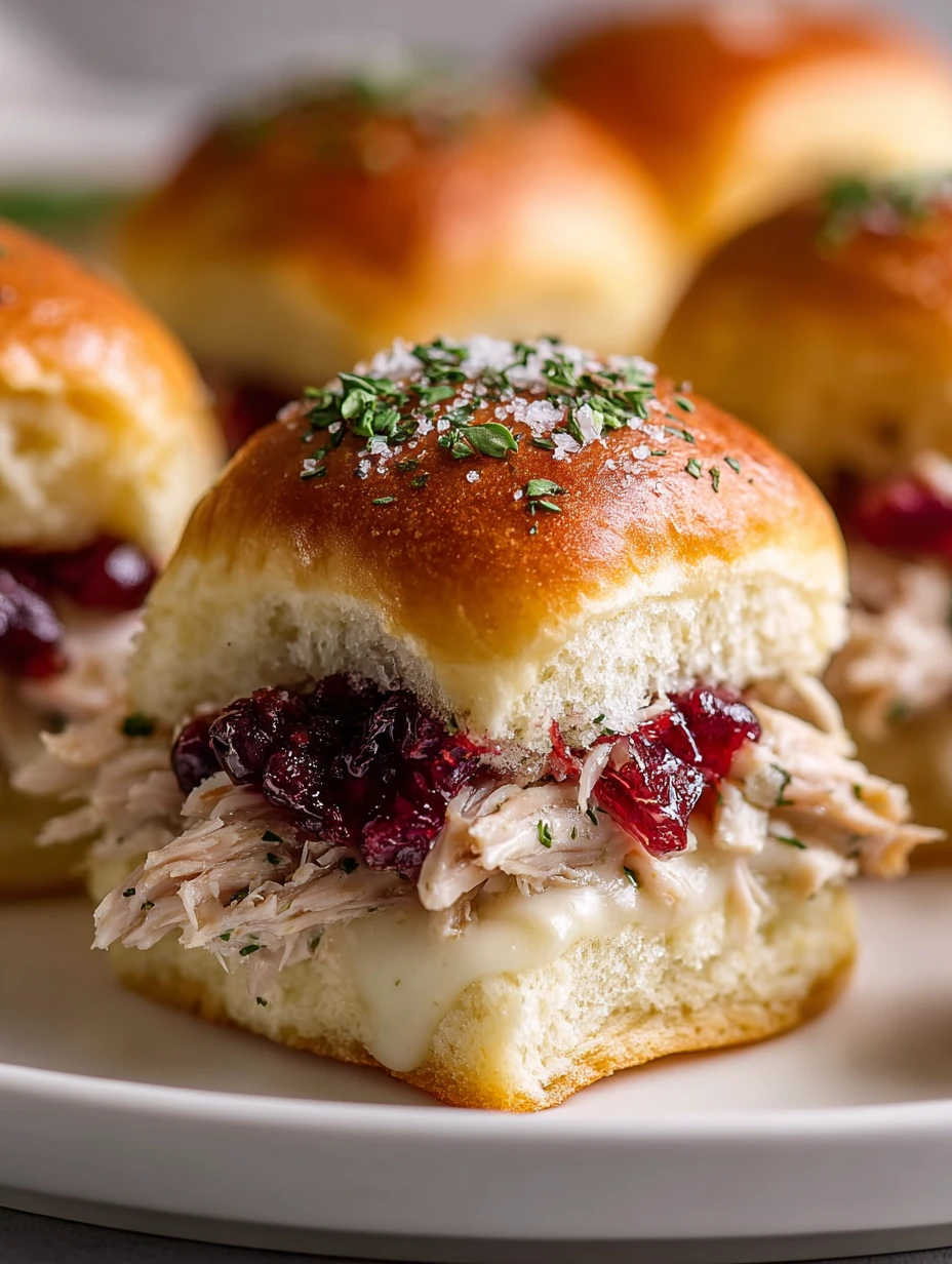 Easy Turkey Cranberry Sliders Recipe Best Turkey Sliders For Parties Cranberry Turkey Slider Appetizers Make Ahead Turkey ...