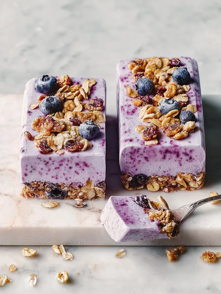 Frozen Yogurt Oat Bars Recipe Blueberry Swirl Yogurt Bars Homemade Frozen Yogurt Oatmeal Bars Low Calorie Blueberry Yogurt...