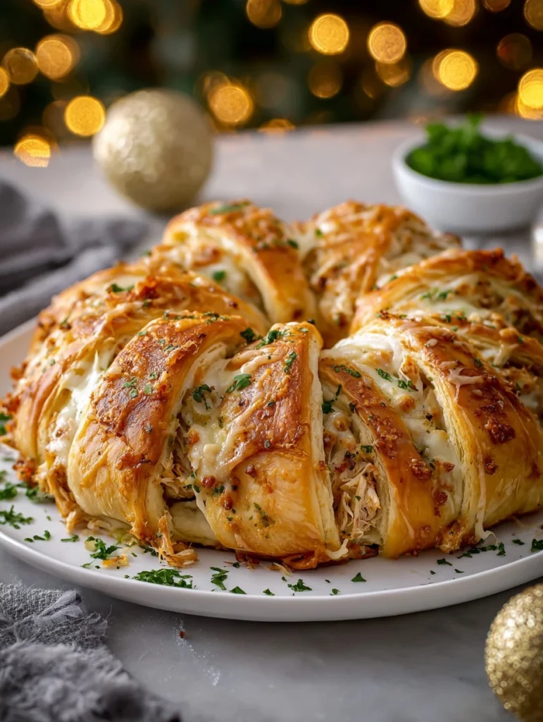 Garlic Herb Turkey Alfredo Recipe Easy Turkey Alfredo Crescent Ring Homemade Garlic Herb Turkey Ring How To Make Turkey Al...