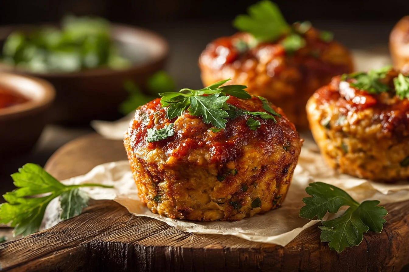 Healthy Turkey Meatloaf Muffins Recipe Gluten-free Turkey Meatloaf Muffins Low Carb Turkey Meatloaf Muffins Easy Turkey Me...