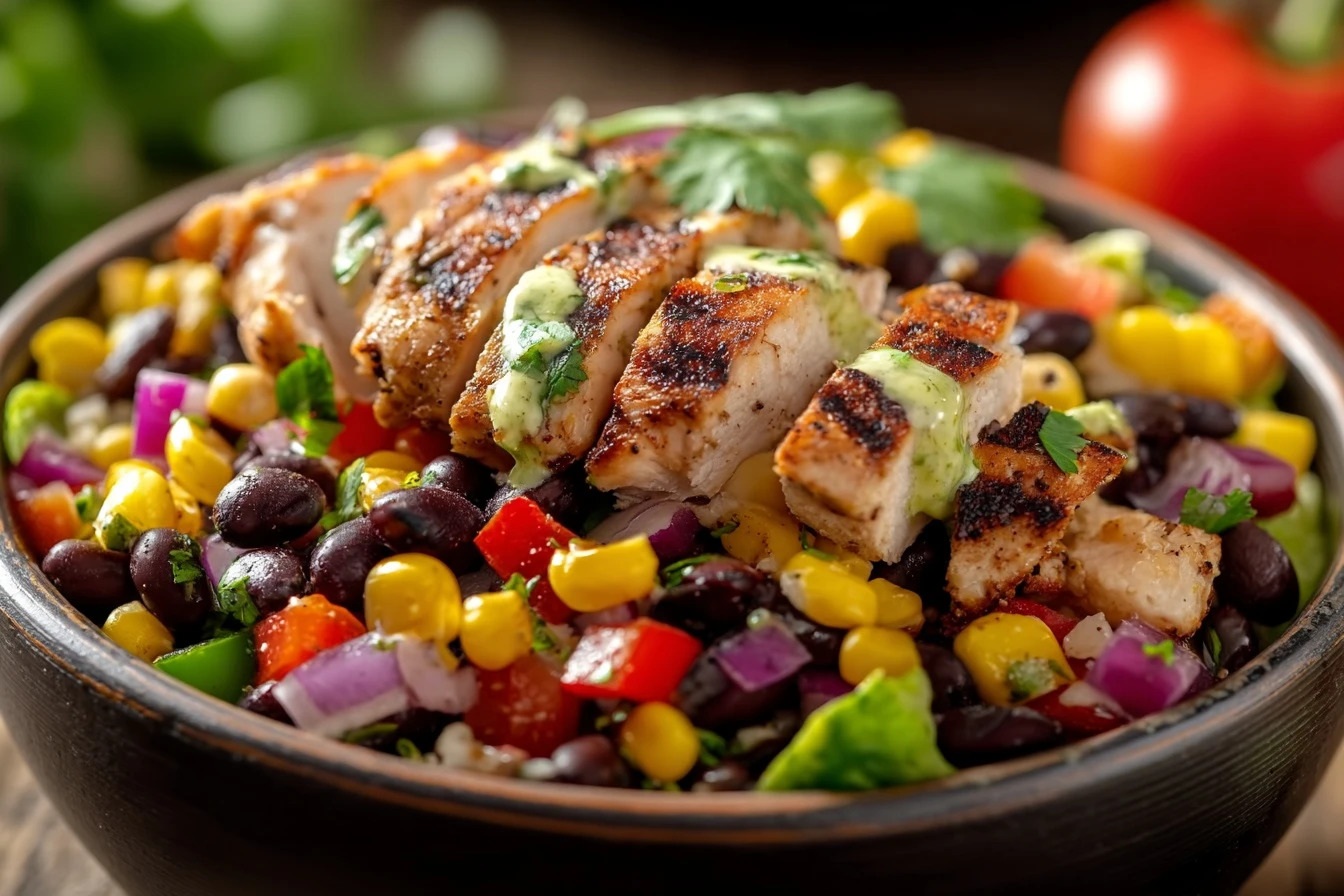 Quick & Nutritious: High-Protein Bean Salad with Chicken