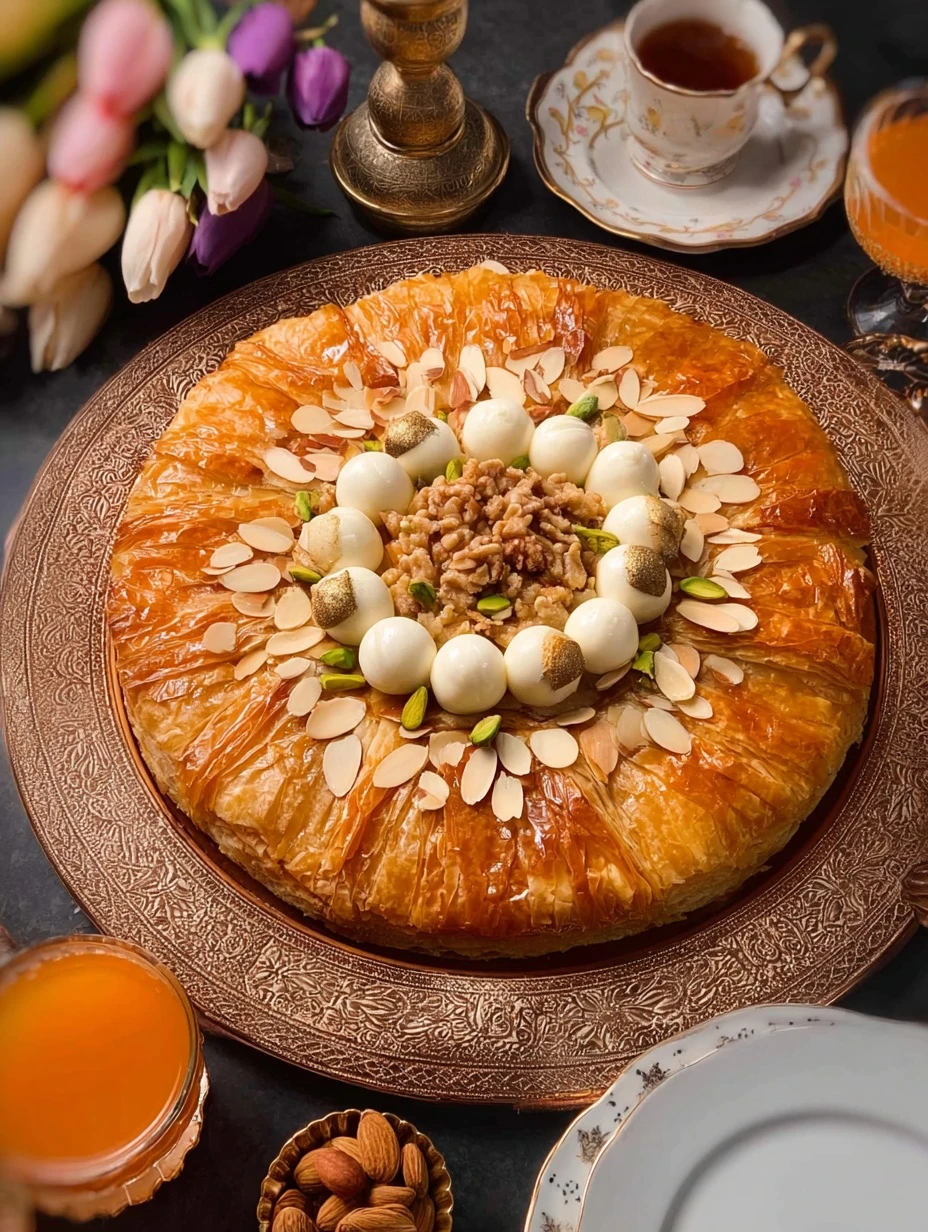 Moroccan Chicken Bastilla Recipe Traditional Bastilla With Rose Petals How To Make Quail Egg Bastilla Moroccan Pastry Horn...