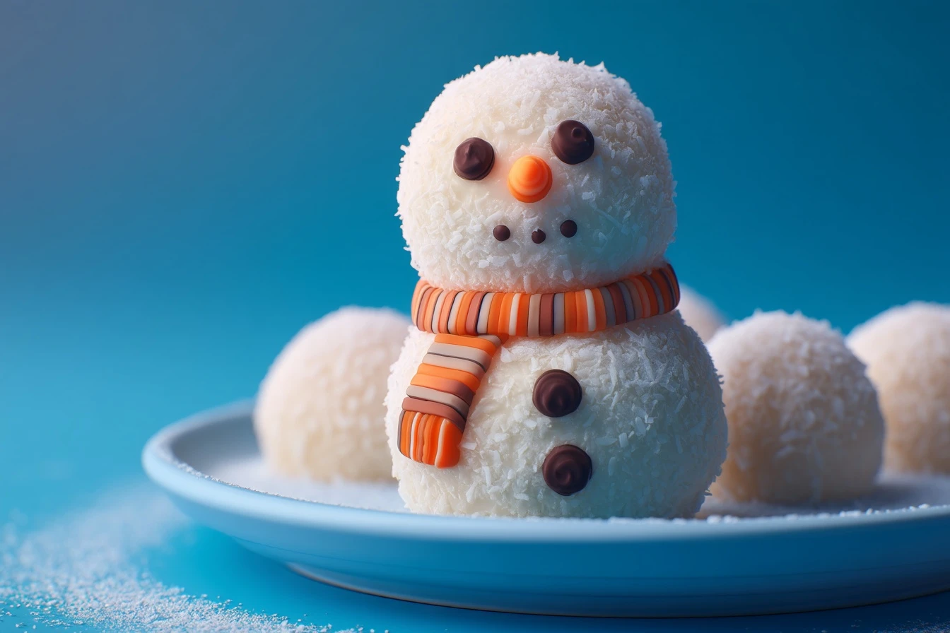 No-bake Snowman Truffles Recipe Easy No-bake Holiday Treats Homemade Snowman Truffles For Christmas DIY Candy Scarf Truffl...