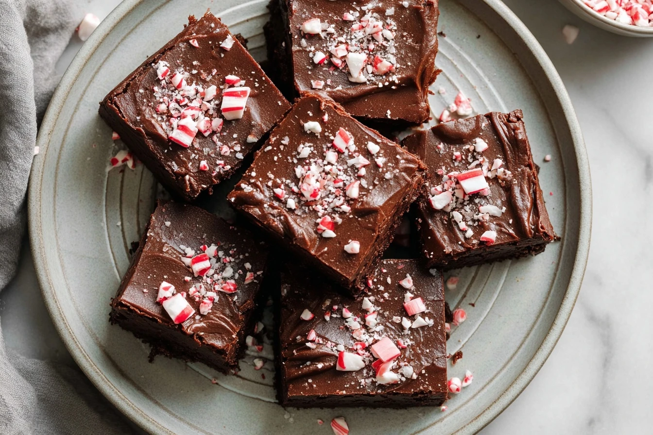 One Bowl Peppermint Brownies Recipe Easy Peppermint Brownies One Bowl Best One Bowl Peppermint Brownies Homemade Peppermin...