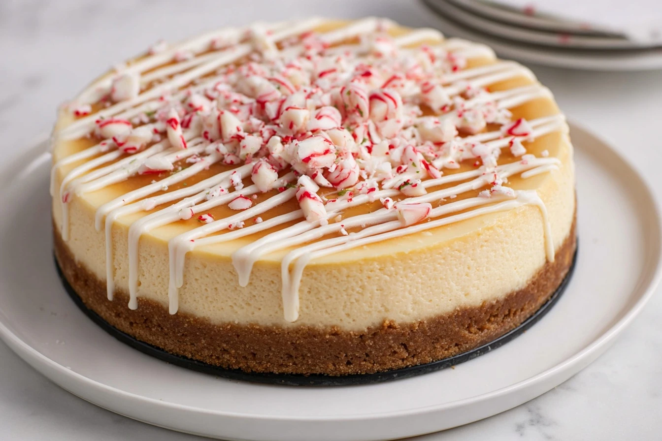 Peppermint Candy Cane Cheesecake
