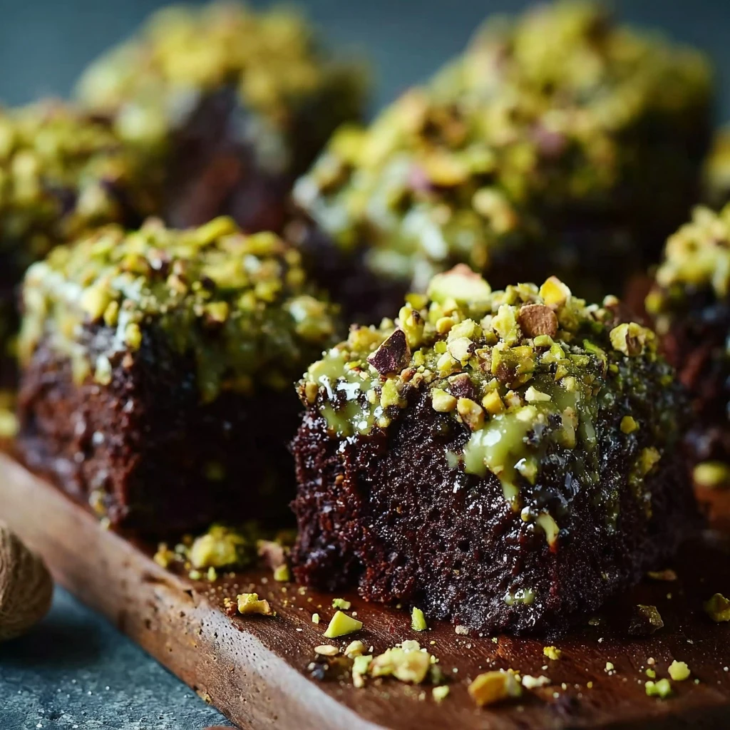 Pistachio Ferrero Rocher Brownies