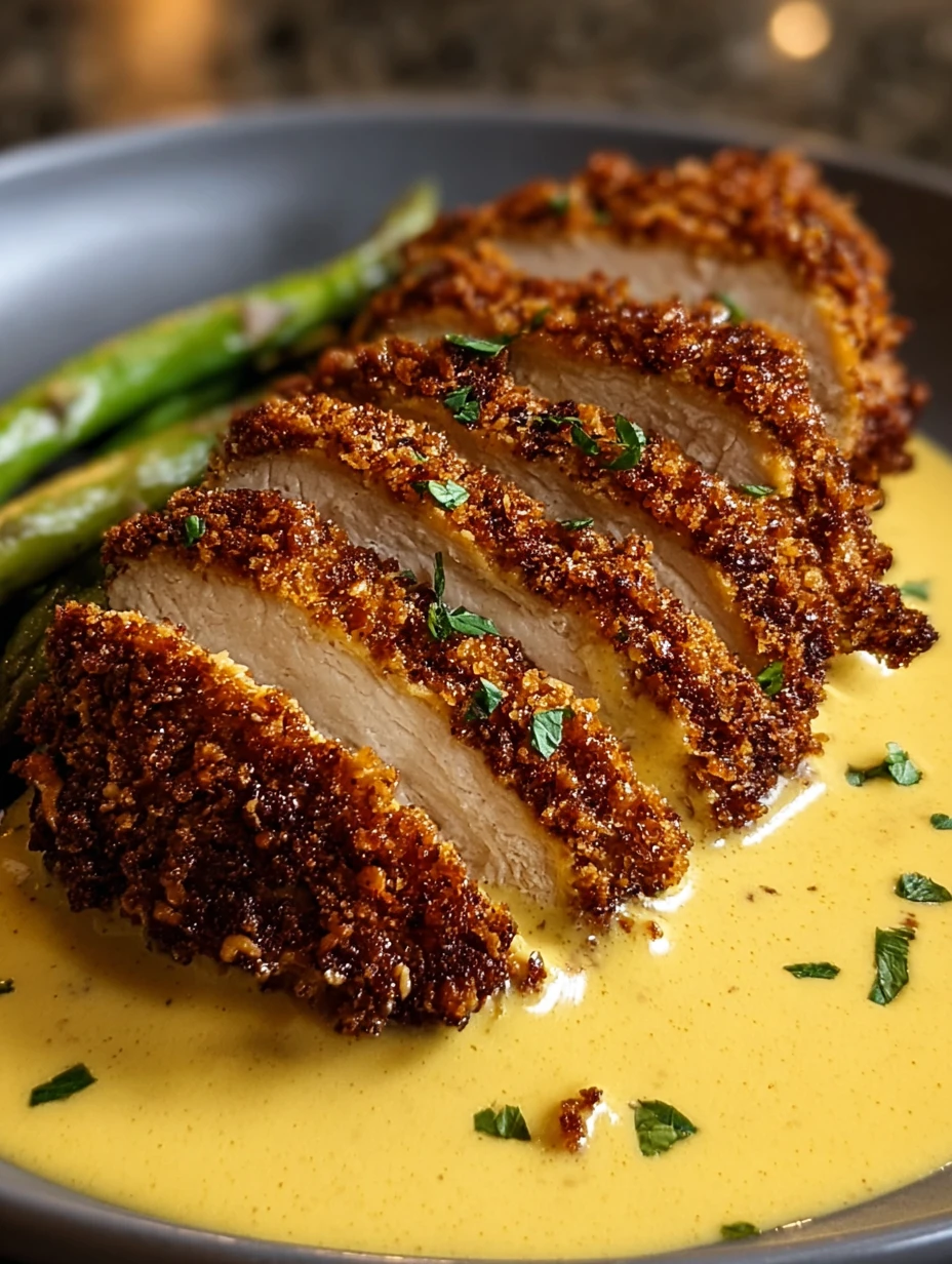 Pretzel Crusted Chicken Recipe Easy Pretzel Chicken With Cheddar Sauce How To Make Pretzel Crusted Chicken Best Mustard Sa...