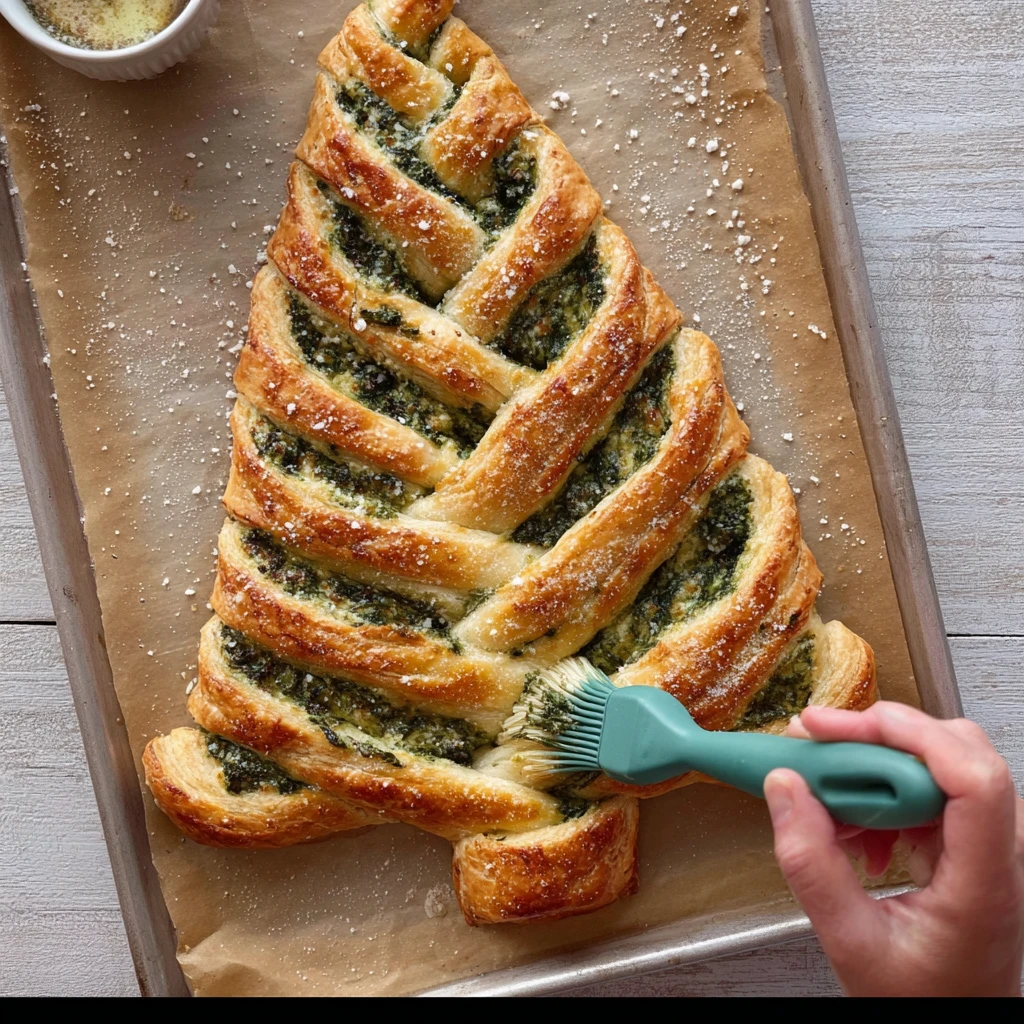 Pull-apart Basil Pesto Pastry Recipe Cheese Puff Pastry Christmas Tree Basil Pesto Puff Pastry Appetizer Easy Basil Pesto ...