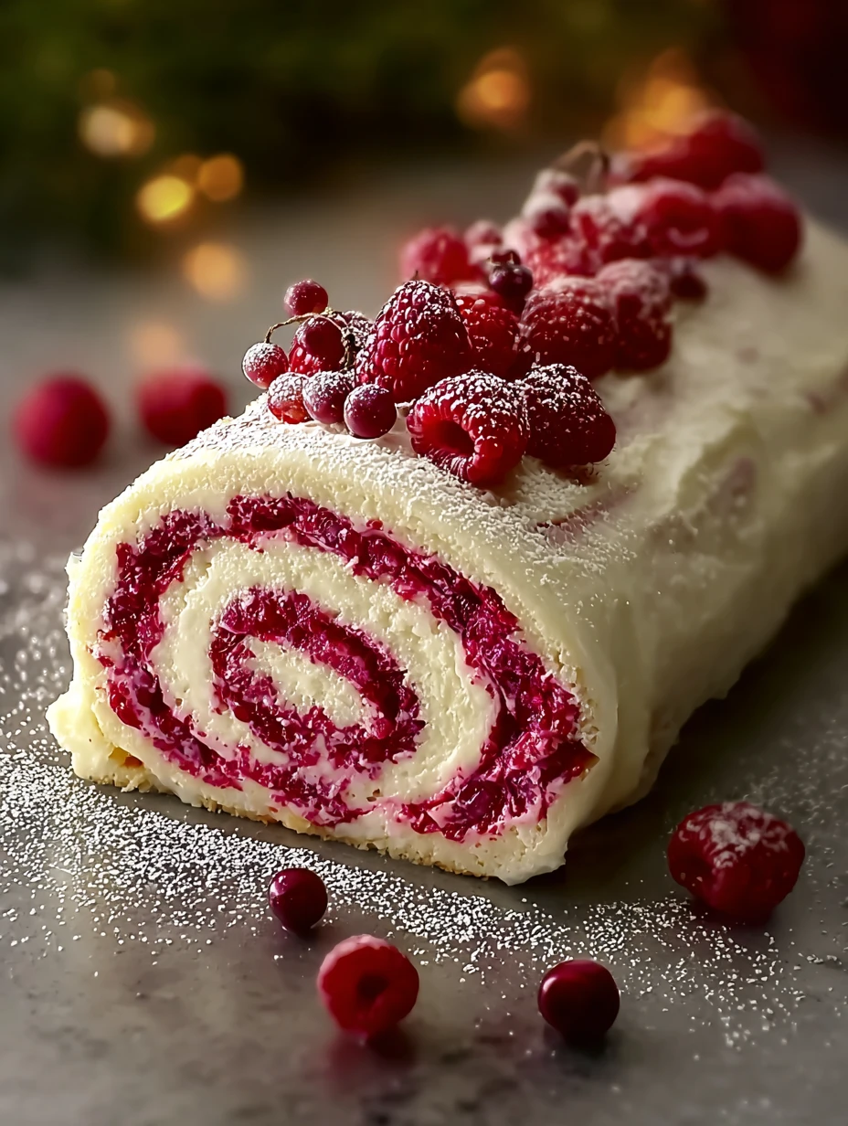 Quick & Easy Raspberry Swirl Christmas Roll!