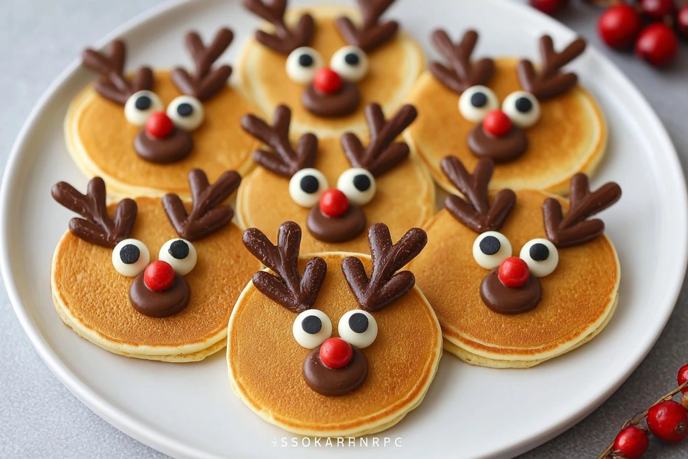 Reindeer Pancakes Recipe For Christmas Easy Reindeer Pancake Ideas How To Make Reindeer Shaped Pancakes Best Batter For Re...