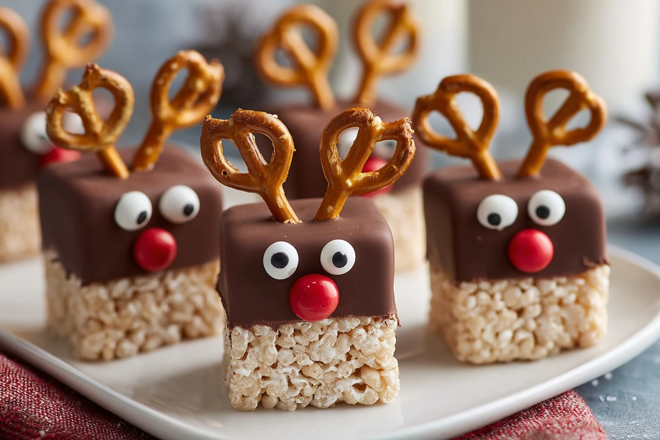 Reindeer Rice Krispie Treat Pops