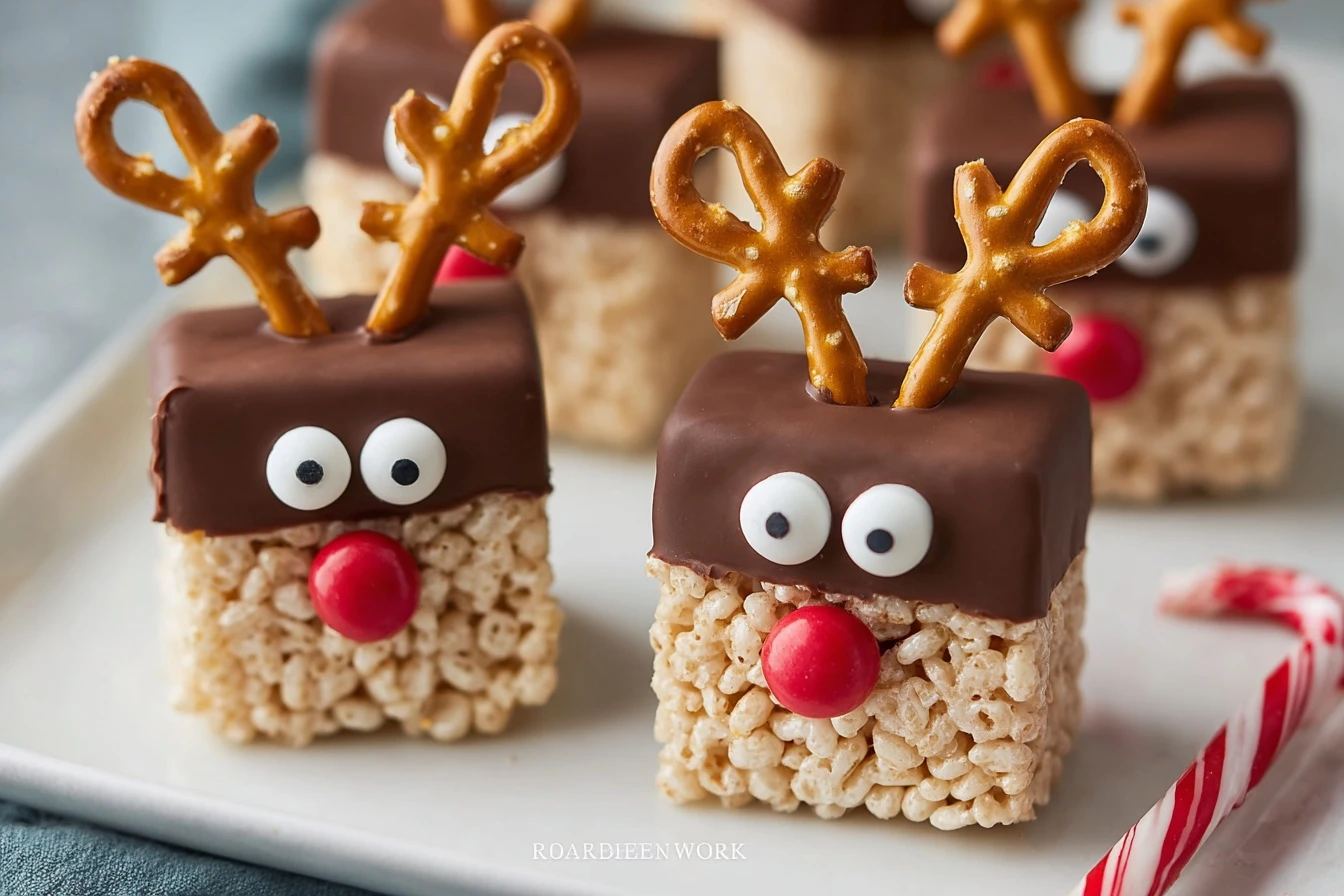Reindeer Rice Krispie Treat Pops