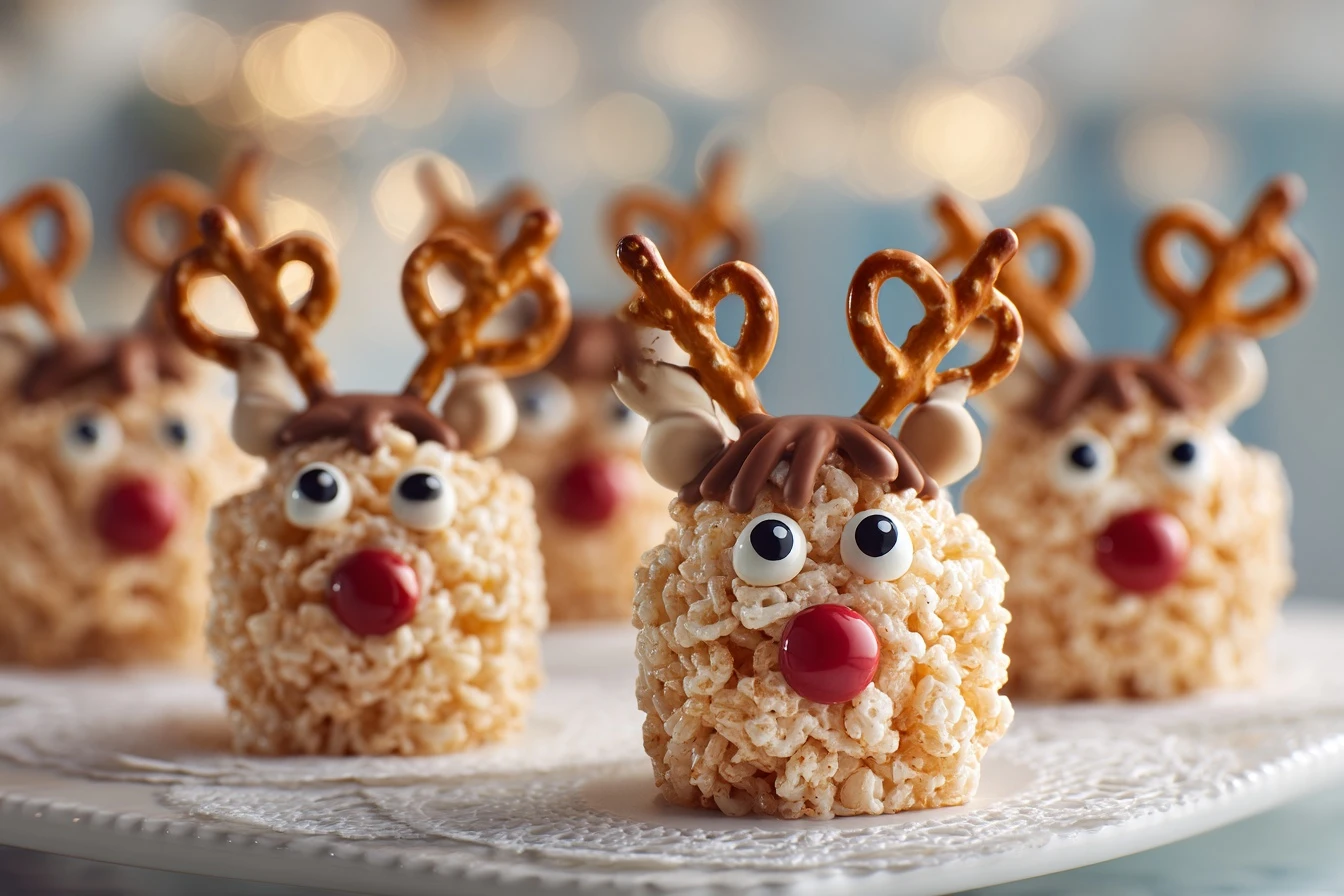 Reindeer Rice Krispies Treat Pops Recipe How To Make Reindeer Rice Krispies Pops Best Reindeer Rice Krispie Treats Reindee...