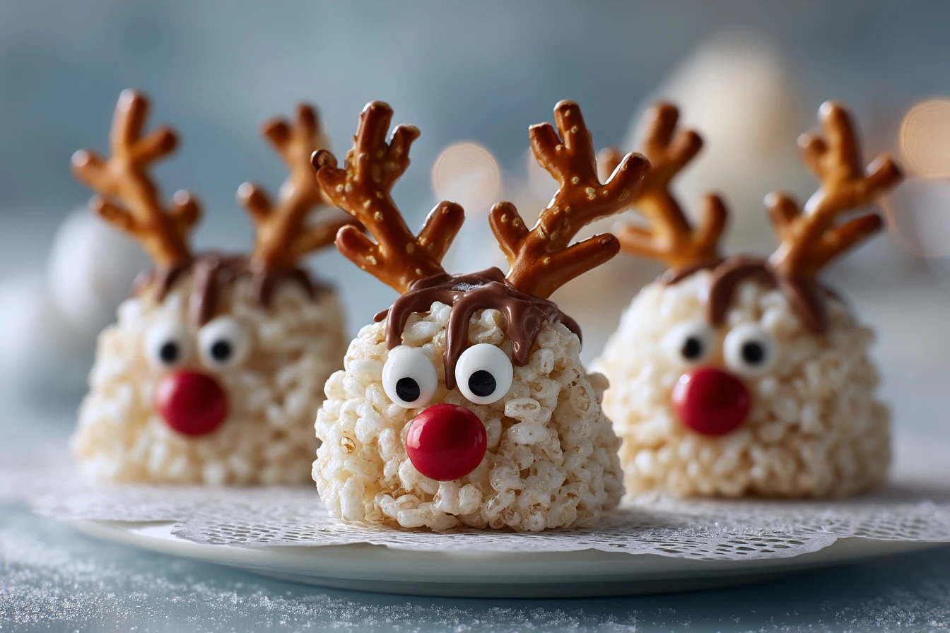 Reindeer Rice Krispies Treat Pops Recipe How To Make Reindeer Rice Krispies Pops Best Reindeer Rice Krispie Treats Reindee...