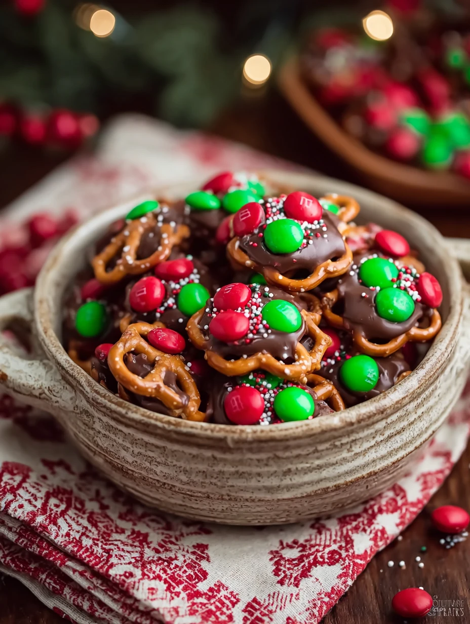 Quick & Easy Rolo Pretzels with M&M Candies