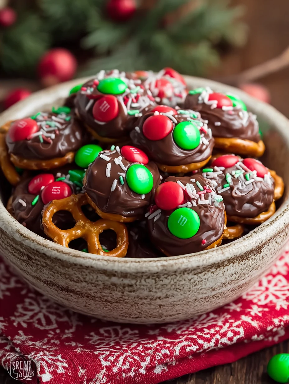Rolo Pretzel M&M Bites Recipe Easy Rolo Pretzel M&M Treats Make Rolo Pretzel M&M Candies At Home Homemade Rolo M&M Pretzel...