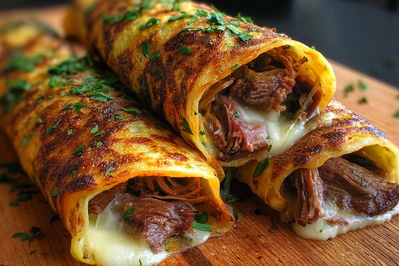 Savory Beef French Dip Tortilla Roll Ups for Dinner