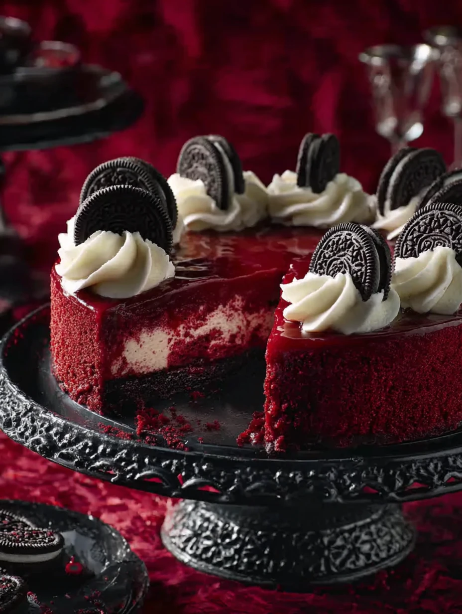 Vampire Bite Cheesecake Recipe Red Velvet Cheesecake Halloween Treat Buy Vampire Bite Red Velvet Cheesecake Online Best Re...